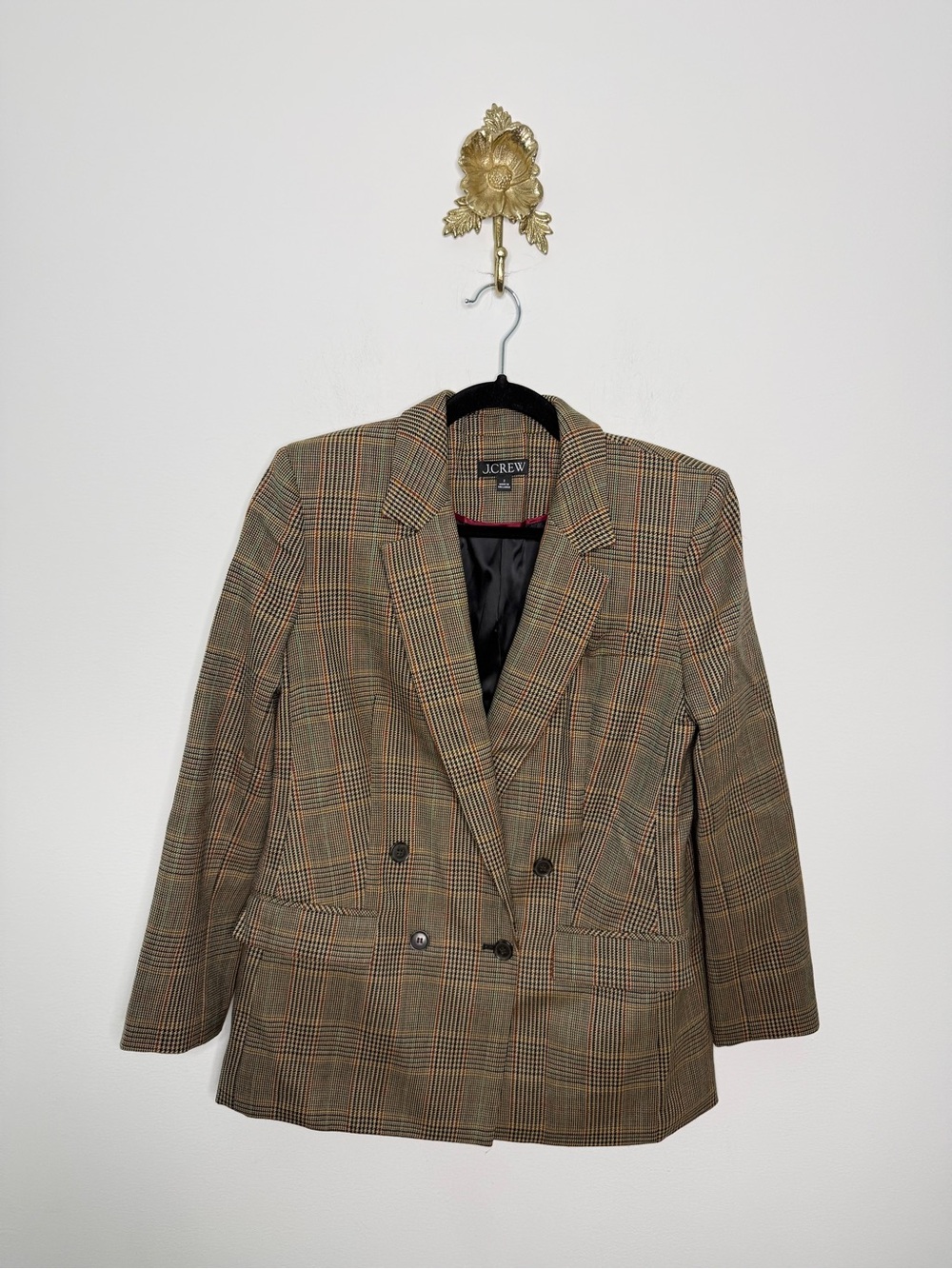 J.Crew Double-breasted Blazer Glen Plaid Wool 2